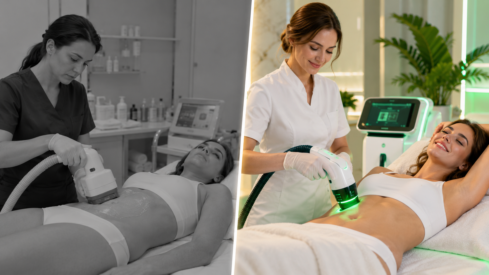 Confronto tra trattamento tradizionale e laser verde Emerald