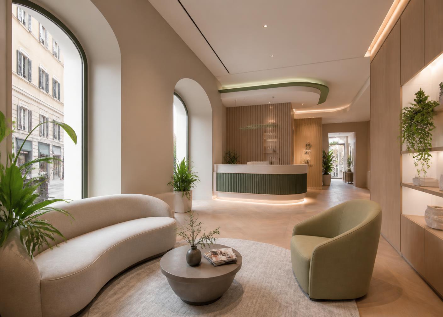 Interno dello studio a Roma Prati